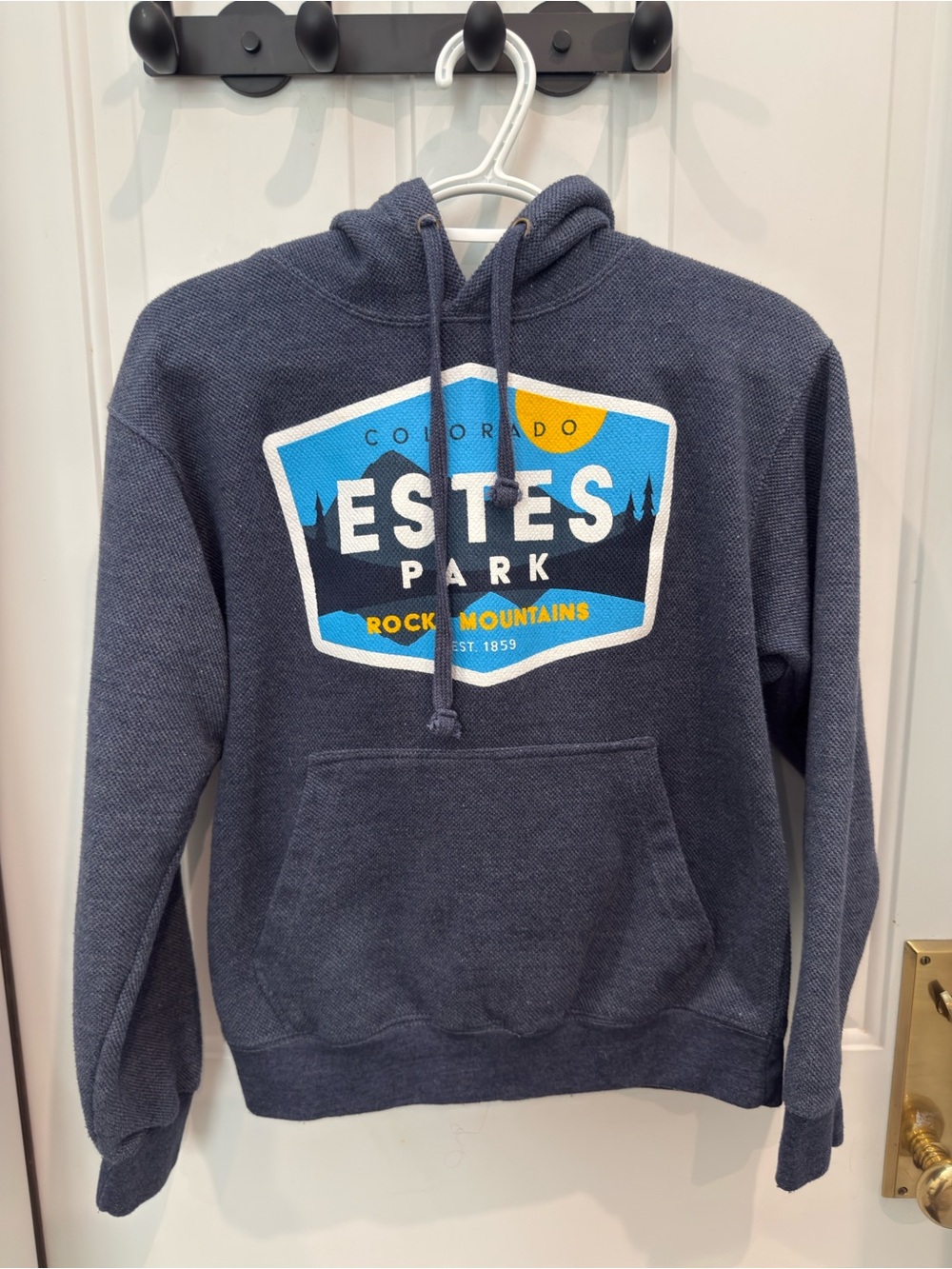Estes Park Colorado Navy Hooded Sweatshirt